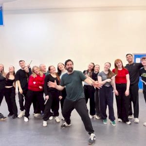 Tom Jordan led workshops on drama through stage combat.